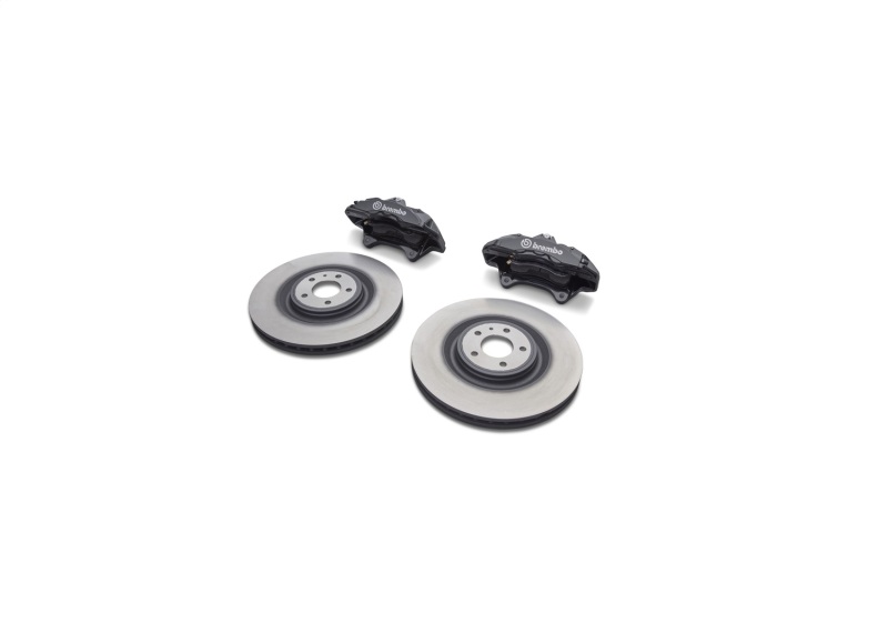 Ford Shelby GT500 Brake Kit - Front + Rear - Ford Racing - Brembo Slotted Rotors + Brembo 6 Piston Calipers - Gloss Black - `13-`14